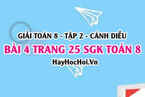 Bài 4 trang 25 Toán 8 Tập 2 Cánh Diều